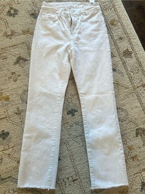 Good American White Straight-Leg Jeans